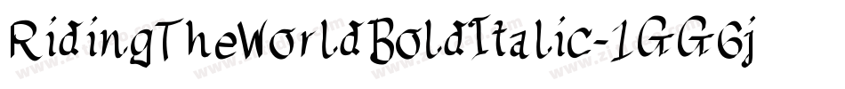 RidingTheWorldBoldItalic-1GG6j字体转换