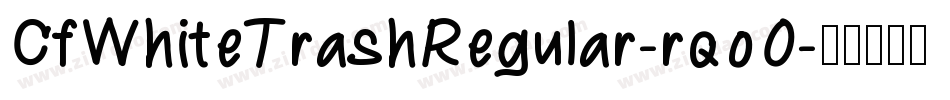 CfWhiteTrashRegular-rqoO字体转换