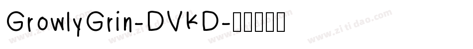 GrowlyGrin-DVKD字体转换
