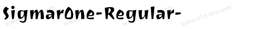 SigmarOne-Regular字体转换
