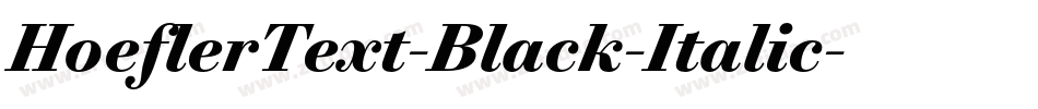 HoeflerText-Black-Italic字体转换