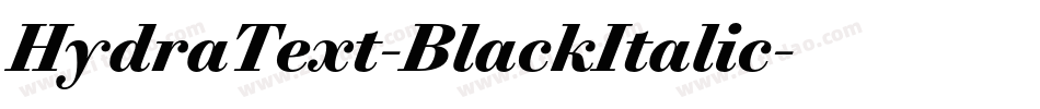 HydraText-BlackItalic字体转换