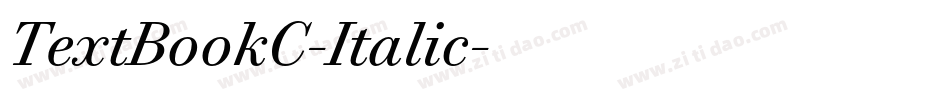 TextBookC-Italic字体转换