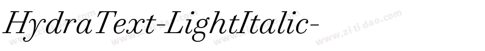 HydraText-LightItalic字体转换