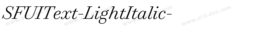 SFUIText-LightItalic字体转换