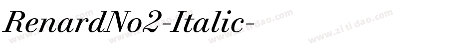 RenardNo2-Italic字体转换