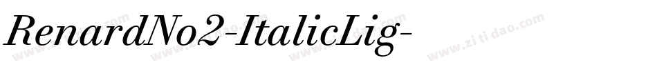 RenardNo2-ItalicLig字体转换