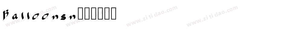 Balloonsn字体转换