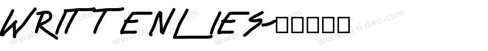 WrittenLies字体转换