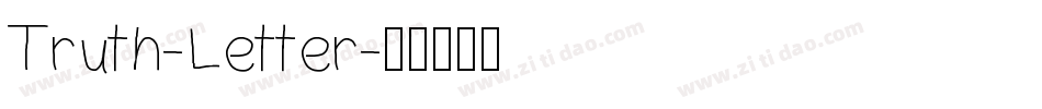 Truth-Letter字体转换
