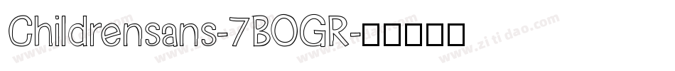 Childrensans-7BOGR字体转换