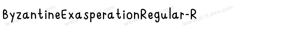 ByzantineExasperationRegular-RDae字体转换