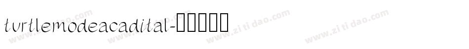 turtlemodeacadital字体转换