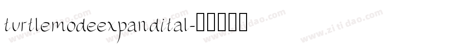 turtlemodeexpandital字体转换