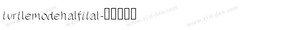 turtlemodehalfital字体转换