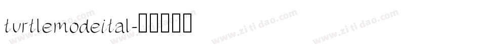 turtlemodeital字体转换