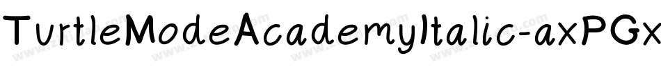 TurtleModeAcademyItalic-axPGx字体转换
