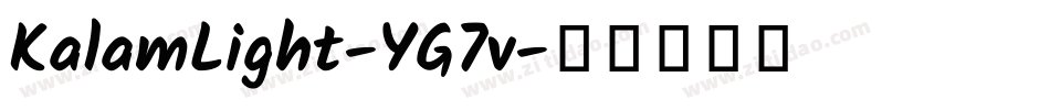 KalamLight-YG7v字体转换