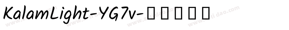 KalamLight-YG7v字体转换