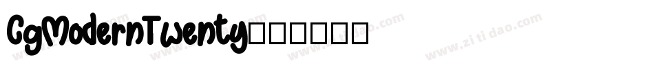 CgModernTwenty字体转换