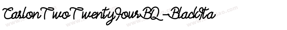 CaslonTwoTwentyFourBQ-BlackItalic字体转换