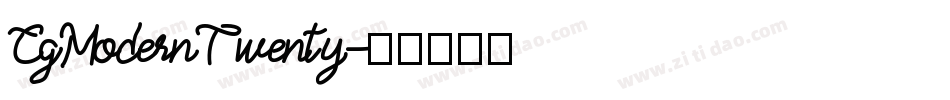 CgModernTwenty字体转换