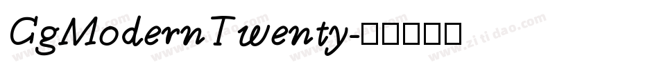 CgModernTwenty字体转换