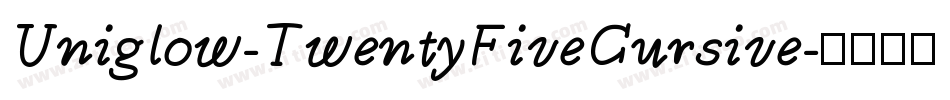 Uniglow-TwentyFiveCursive字体转换