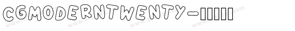CgModernTwenty字体转换
