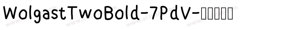 WolgastTwoBold-7PdV字体转换