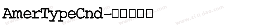 AmerTypeCnd字体转换