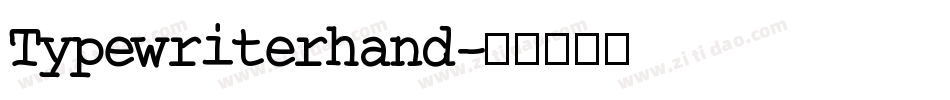 Typewriterhand字体转换