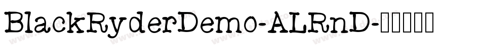 BlackRyderDemo-ALRnD字体转换