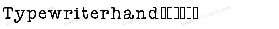 Typewriterhand字体转换