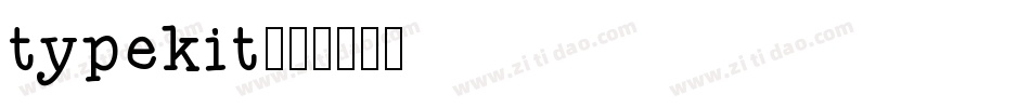 typekit字体转换