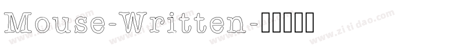 Mouse-Written字体转换