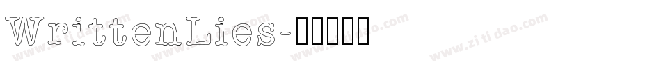 WrittenLies字体转换