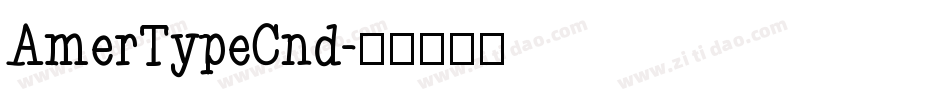 AmerTypeCnd字体转换