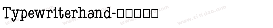 Typewriterhand字体转换