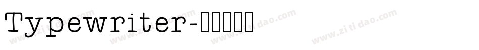 Typewriter字体转换