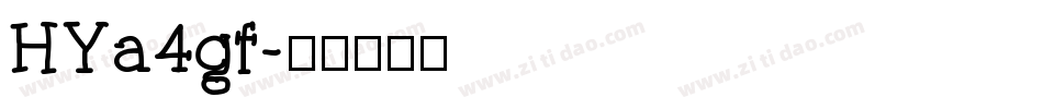 HYa4gf字体转换