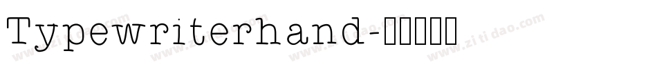 Typewriterhand字体转换