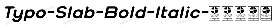 Typo-Slab-Bold-Italic字体转换