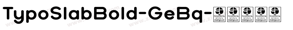 TypoSlabBold-GeBq字体转换
