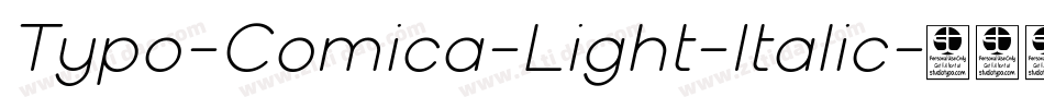 Typo-Comica-Light-Italic字体转换