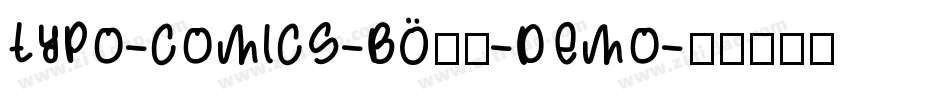 TYPO-COMICS-Bold-DEMO字体转换