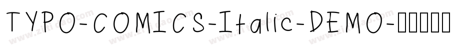 TYPO-COMICS-Italic-DEMO字体转换