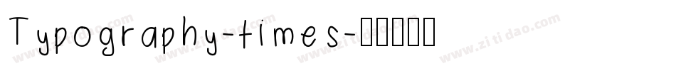 Typography-times字体转换