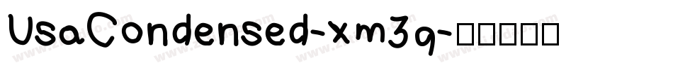 UsaCondensed-xm3q字体转换