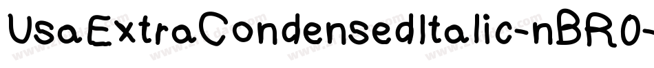 UsaExtraCondensedItalic-nBR0字体转换